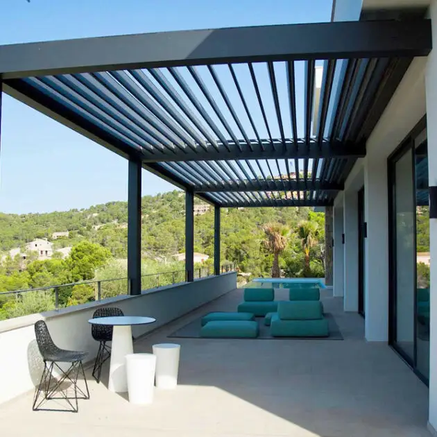 TOMA Aluminium Sunshade Roof Outdoor Waterproof Pergola Standard Size 3*4m 4*4m