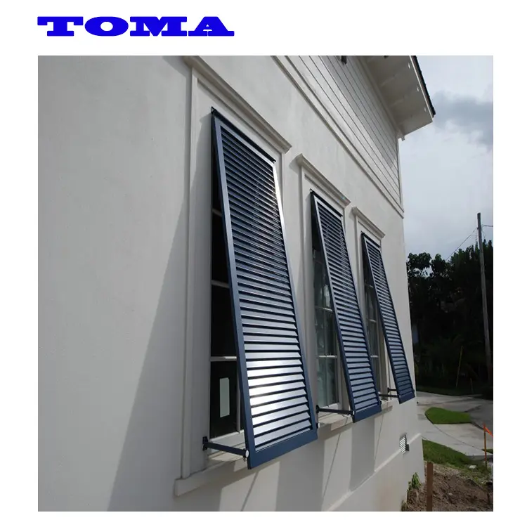 AS2047 TOMA Aluminum Swing Shutter Colorful Louver Window Bahama Shutters Window Blinds aluminium louver roof