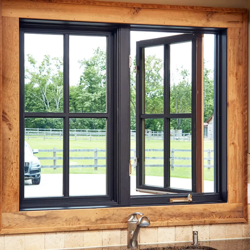 AS2047 TOMA Thermal Break profile Aluminum Casement Window Double Toughened Glass impact reflective glass Aluminum Windows