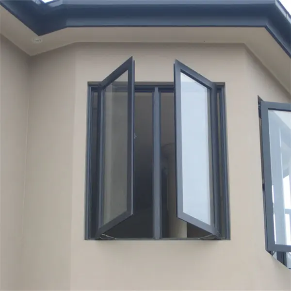 Hurricane Impact Windows Thermal Break Aluminum Casement Window Double Glass Laminated glass Aluminum black swing windows