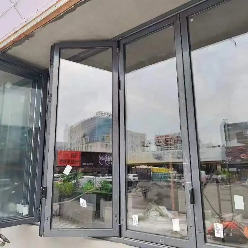 TOMA AS2047 High Quality Aluminium Folding Door Rollers Dubai Aluminium Wooden For Home Office