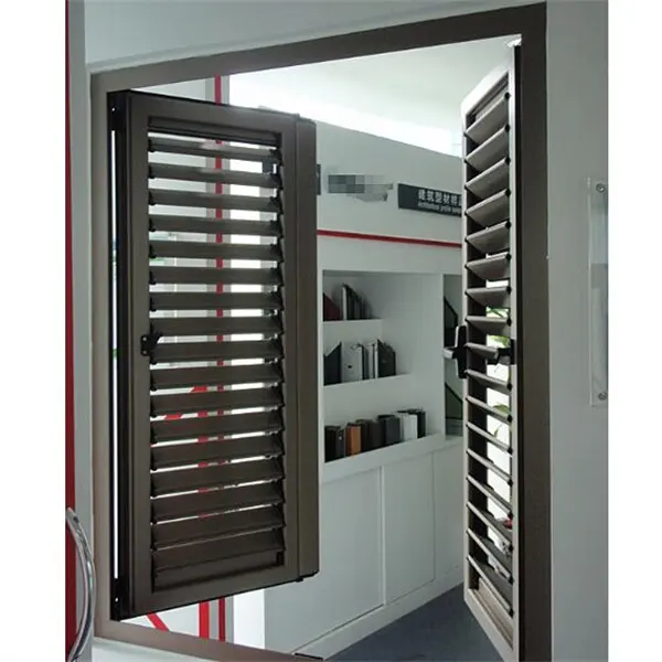 AS2047 TOMA aluminium louver window louver door casement louver aluminium black color grey color shutter aluminium frame