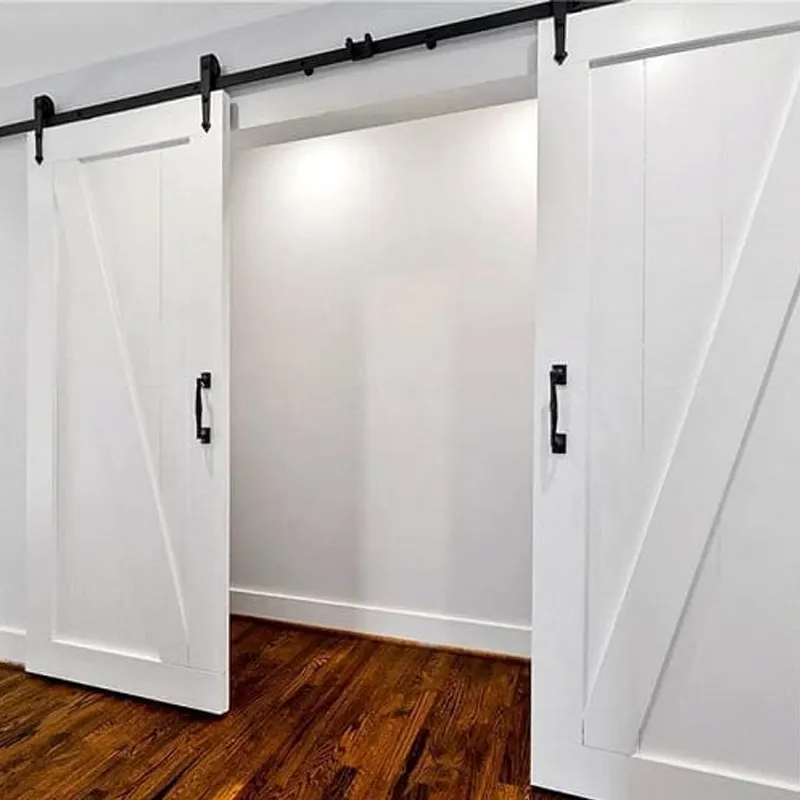 TOMA wood Interior sliding Slab Barn Door Manufactured Wood Barn soundproof interior sliding door