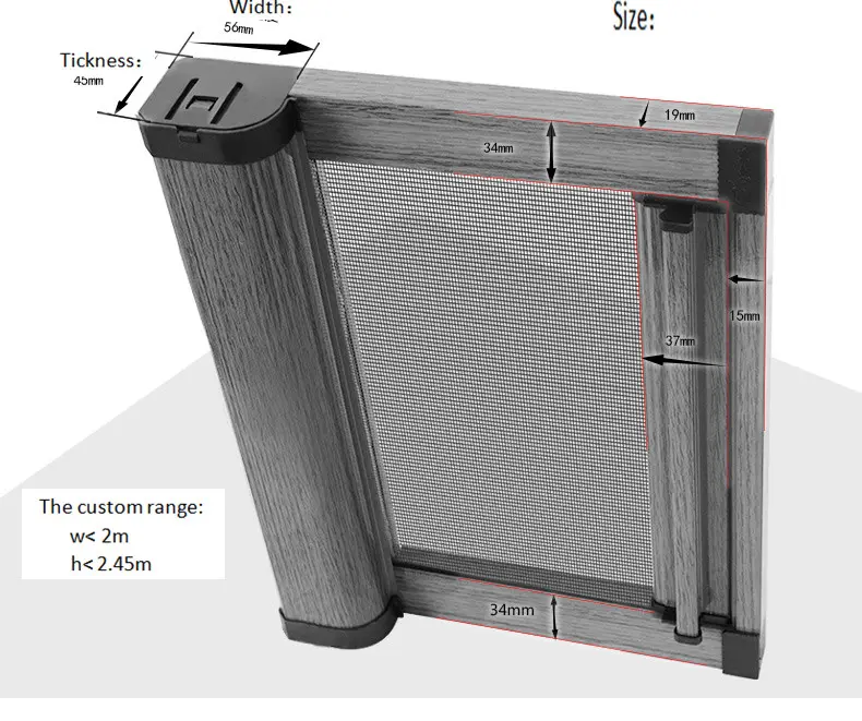 TOMA-retractable mosquito screen accessories